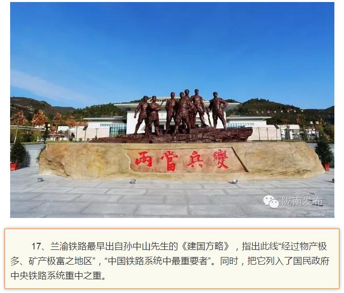 蘭渝鐵路最早由孫中山先生提出？在隴南，你不知道的事兒還有……